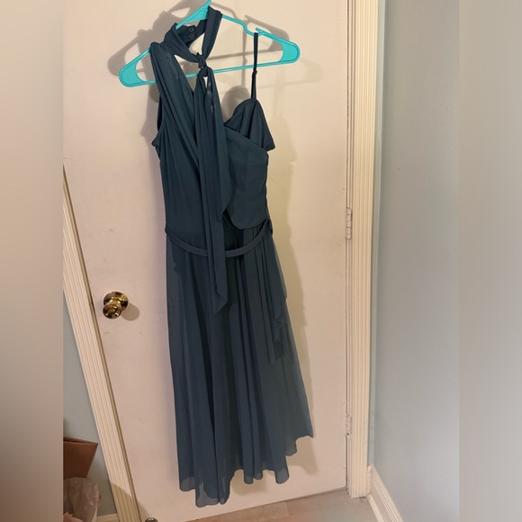 Adult Large Green One Shoulder Tied Neck Lyrical Dress
D13079 Balera Performance - Picture 3 of 5